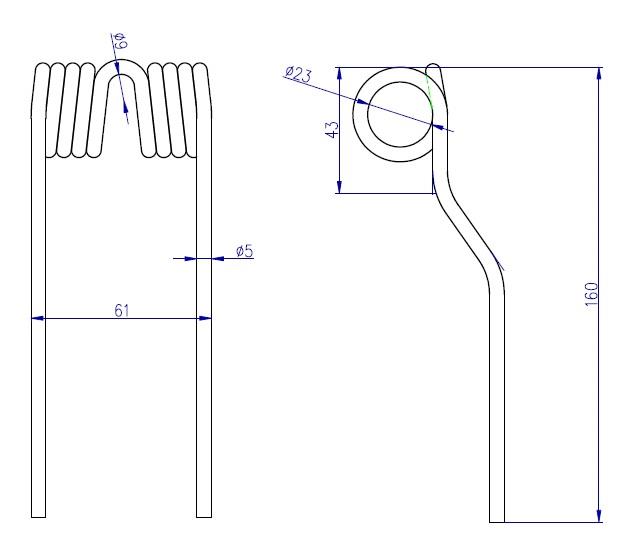 Palec podbieracza Krone KR130S 278552.0, 278552.1, 938275.0