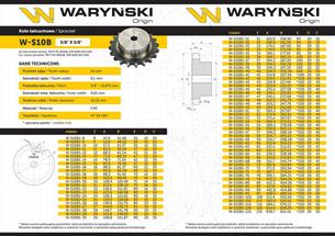 Koło zębate hartowane z kołnierzem 10B-1 (R1 5/8) Z-19 Waryński