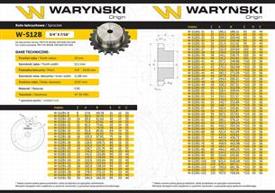 Koło zębate hartowane z kołnierzem 12B-1 (R1 3/4) Z-16 Waryński