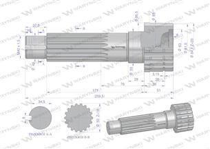 Wał napędzający reduktora 80121187 C-385 WARYŃSKI