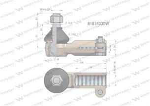 Przegub kierowniczy 15/16" 81816030 WARYŃSKI