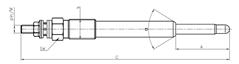 Świeca żarowa ołówkowa Perkins 11V 2666A013