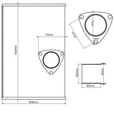 Tłumik pierwszy beczka 3388432M2 Massey Ferguson ANDORIA - MOT-92938