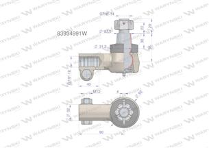 Przegub kierowniczy 7/8"L 83934991 WARYŃSKI