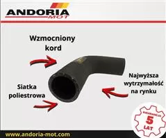 Przewód chłodnicy K906875 zbrojony kord ANDORIA MOT