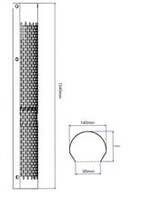 Osłona pionowa rury wydechowej nierdzewna H18 wysoki połysk John Deere ANDORIA - MOT