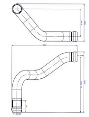 Rura łącząca tłumiki AL116902. John Deere ANDORIA - MOT