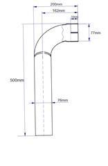 Kolano rura łączeniowa tłumika inox AL15 AL155688. AL164277 John Deere ANDORIA - MOT-93216