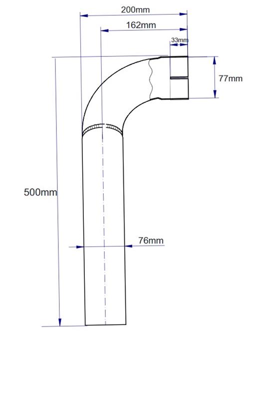 Kolano rura łączeniowa tłumika inox AL15 AL155688. AL164277 John Deere ANDORIA - MOT