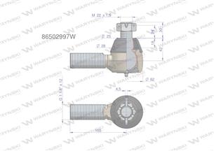 Przegub kierowniczy 86502997 WARYŃSKI