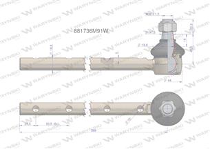 Przegub kierowniczy 881736M91 WARYŃSKI