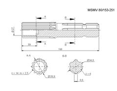 Końcówka wałka wom 540 C-385 Rolmus -78292