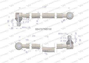 Drążek kierowniczy 884797M91 WARYŃSKI