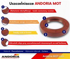 Pierścień uszczelniający simering pokrywy WOMFluoroelastomerC-360 ANDORIA MOT 48*72*12