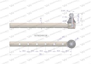 Przegub kierowniczy górny 1678024M1 WARYŃSKI