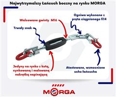Sworzeń wspornika zaczepu górnego 50450460 Ursus C-360 hartowany MORGA 50450460M